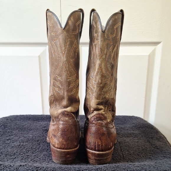 Wrangler W.B. Masterson Leather Snake Lizard Western Cowboy Boots-8D/11 - Picture 5 of 14